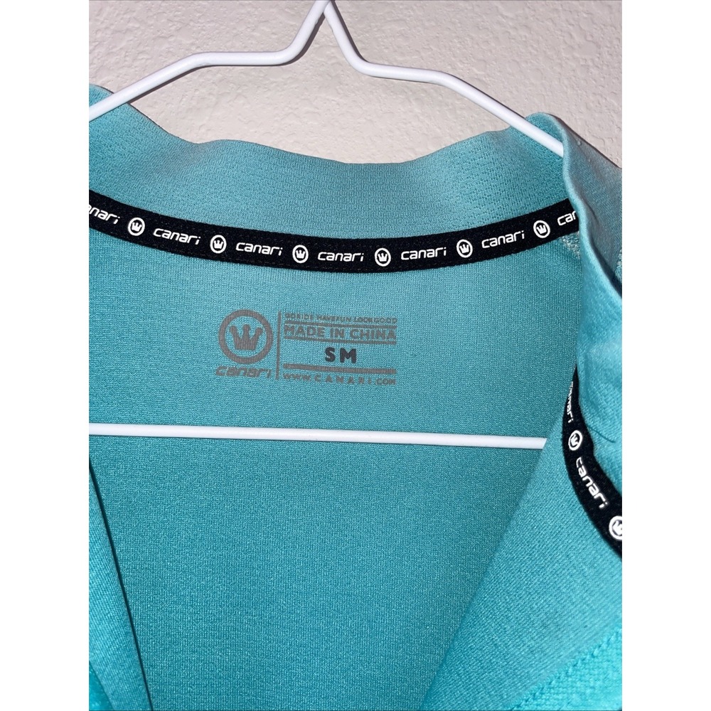 Canari Womens Cycling Jersey Small S Turquoise 1/4 Zip Short Sleeve Bike Top - Picture 5 of 7